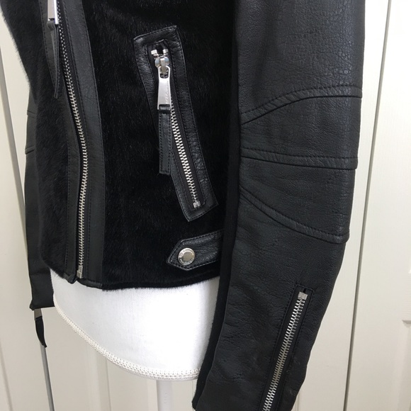 BCBGeneration Faux Leather/Fur Moto Jacket - Picture 7 of 8